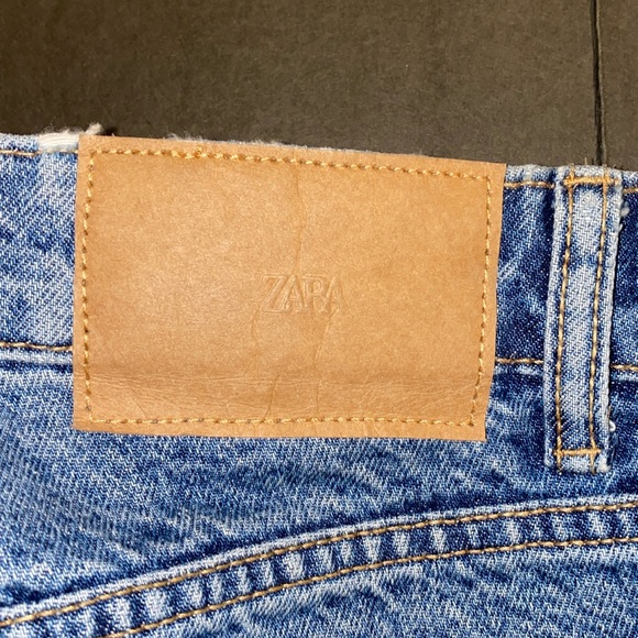Zara Size 4 Washout Ankle Crop High Rise Denim Jeans - Picture 11 of 14